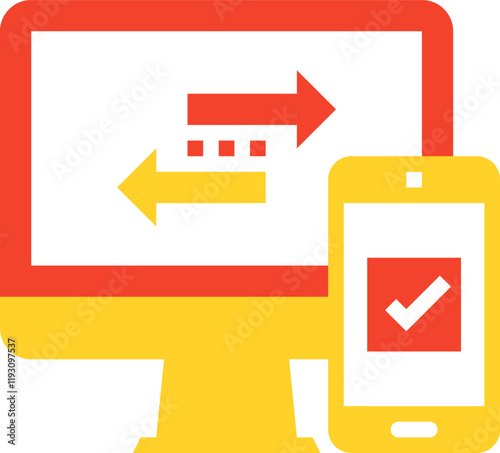 syncing icon concept