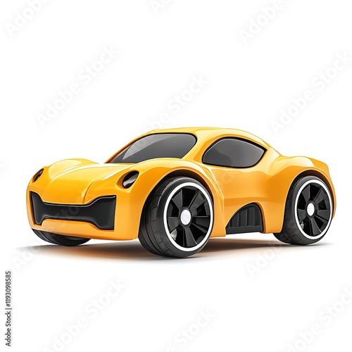 Sunburst Yellow Sports Car: A sleek, vibrant yellow sports car with bold lines and sporty wheels, radiating energy and excitement, ready to conquer the open road. 