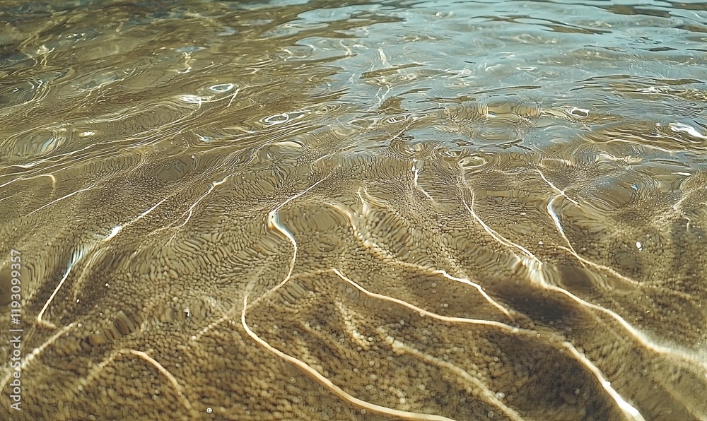 Shallow water ripples over sandy seabed, ideal for nature backgrounds Shallow water ripples over sandy seabed, ideal for nature backgrounds