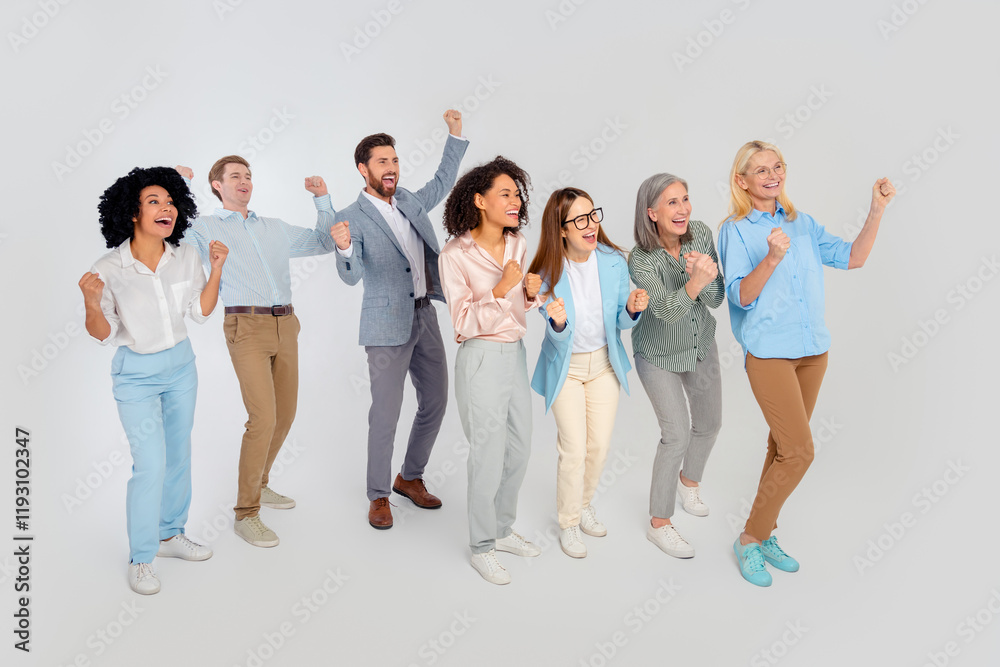 Diverse professionals celebrate team success together in a collaborative office environment Diverse professionals celebrate team success together in a collaborative office environment