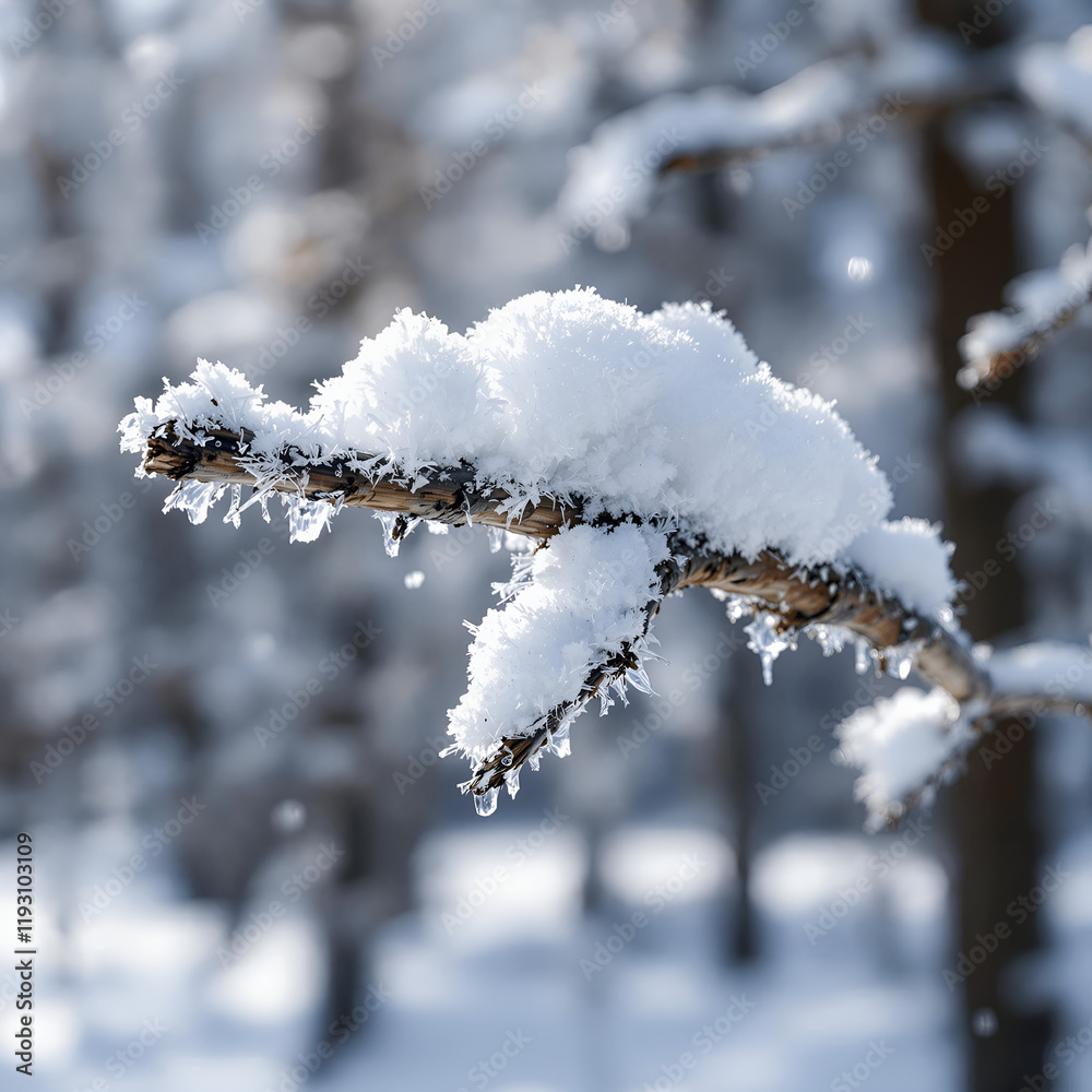 Obraz premium snow covered branches