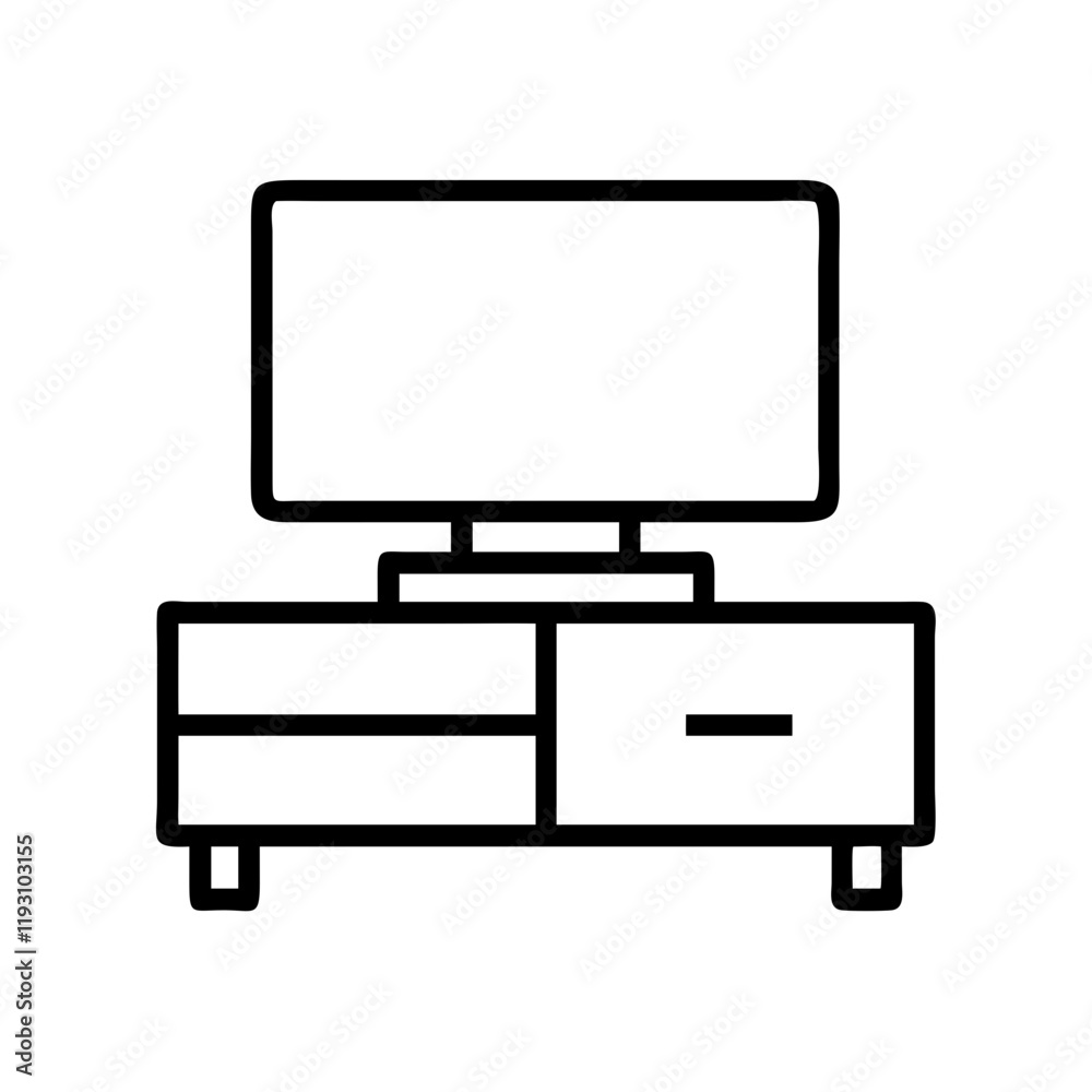 tv stand icon, tv stand line art - simple line art of tv stand, perfect for tv stand logos and icons and themed design tv stand icon, tv stand line art - simple line art of tv stand, perfect for tv stand logos and icons and themed design
