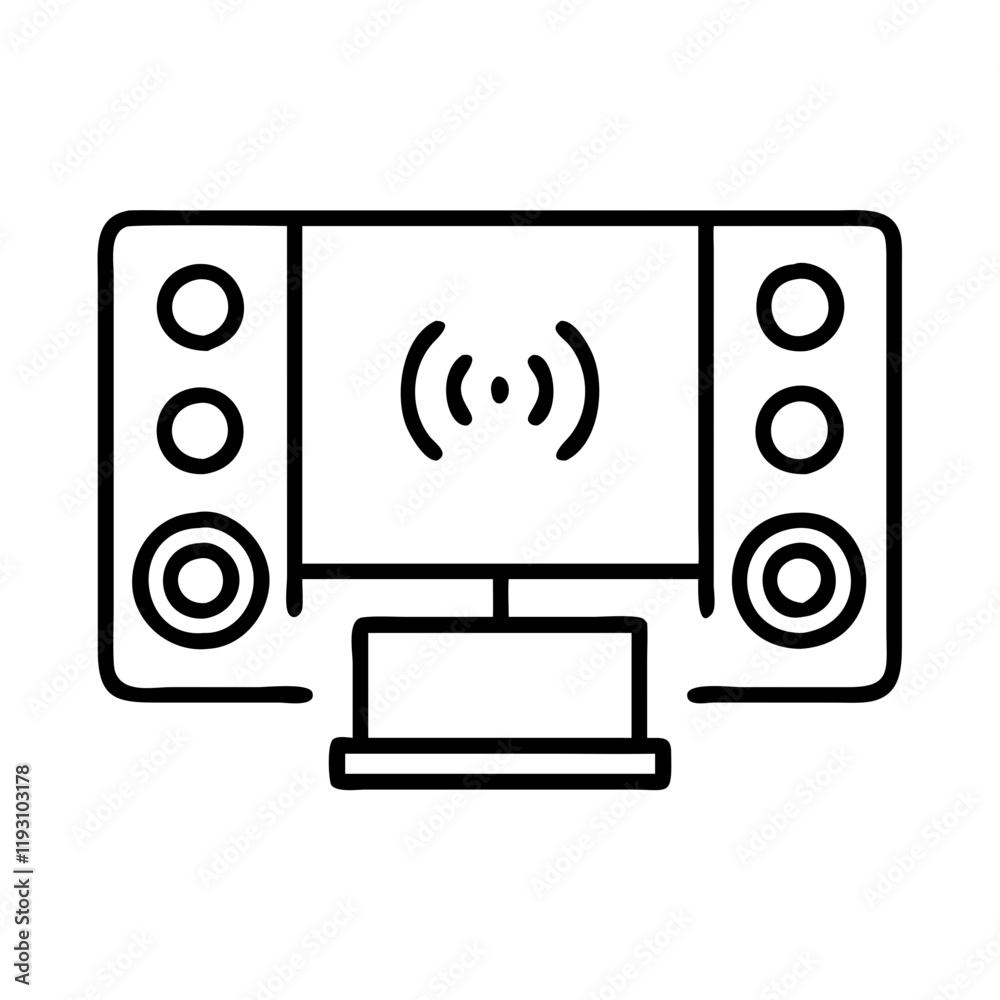 tv sound bar icon, tv sound bar line art - simple line art of tv sound bar, perfect for tv sound bar logos and icons and themed design tv sound bar icon, tv sound bar line art - simple line art of tv sound bar, perfect for tv sound bar logos and icons and themed design
