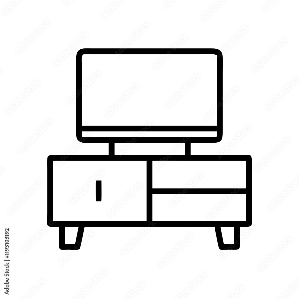 tv stand icon, tv stand line art - simple line art of tv stand, perfect for tv stand logos and icons and themed design tv stand icon, tv stand line art - simple line art of tv stand, perfect for tv stand logos and icons and themed design