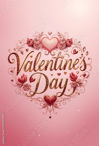 Elegant Valentines Day Floral Heart Design
