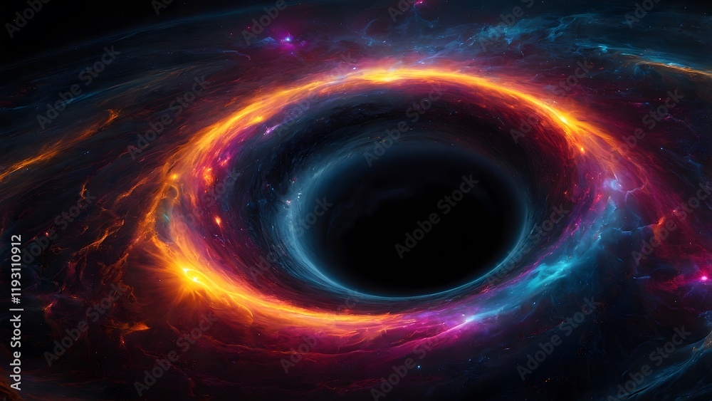 Cosmic Whirlpool of Colors Surrounding a Black Hole in Deep Space Captures the Imagination of Astronomers Cosmic Whirlpool of Colors Surrounding a Black Hole in Deep Space Captures the Imagination of Astronomers