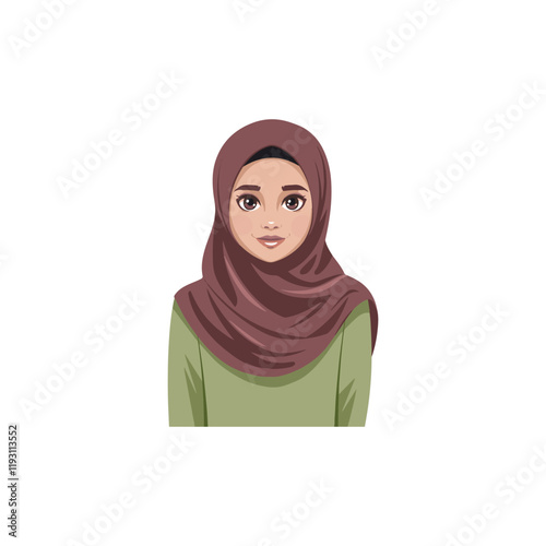 illustration of a muslim girl