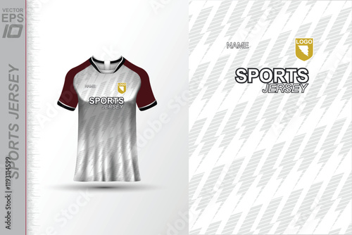 Modern ready-to-print jersey design with dynamic lines and vibrant colors. Perfect for football, basketball, cycling, or sportswear. High-quality, customizable vector file for instant printing.