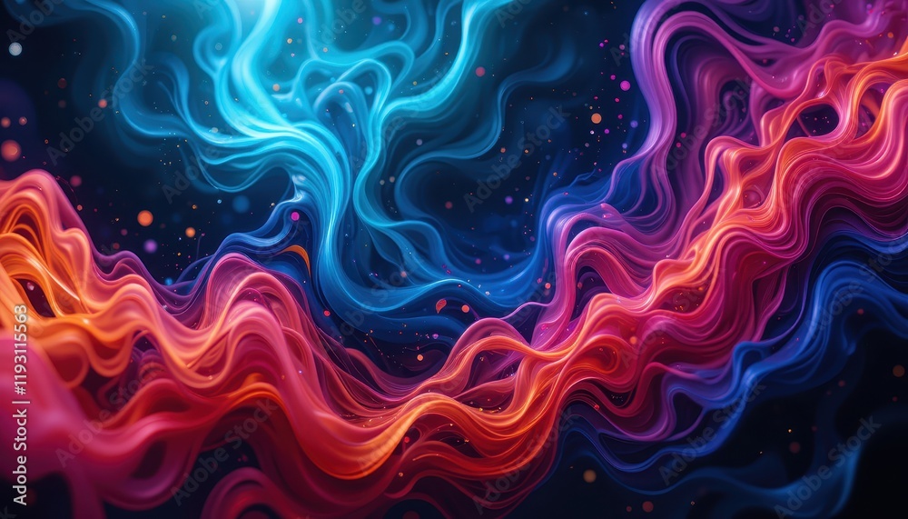 Abstract swirling colors create a vibrant cosmic scene Abstract swirling colors create a vibrant cosmic scene