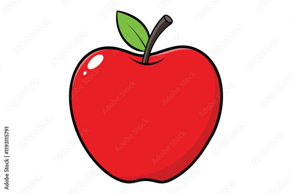 3d apple vector illustration on a white background 3d apple vector illustration on a white background