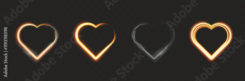 Light heart for holiday cards.Template for greeting banners.. Valentine's Day.Vector illustration.
