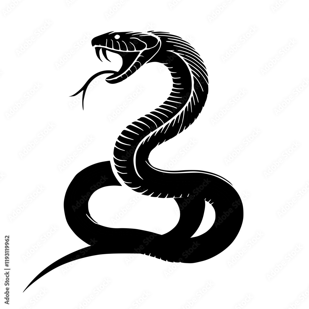 Fototapeta premium black snake illustration