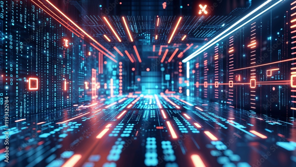 Abstract Digital Data Background with Interconnected Lines and Nodes Representing Modern Technology Concepts Abstract Digital Data Background with Interconnected Lines and Nodes Representing Modern Technology Concepts