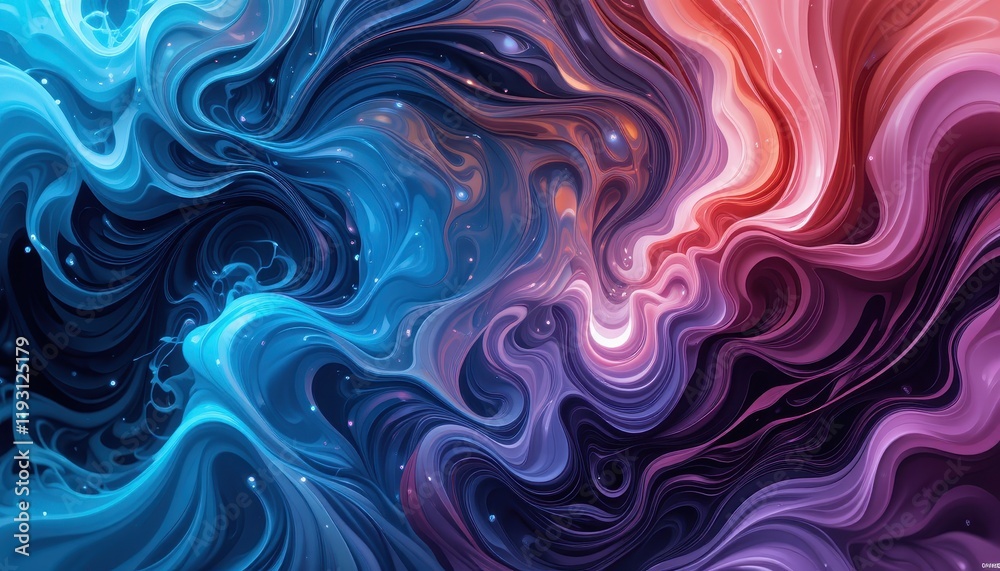 Abstract Swirling Fluid Paint Cosmic Design Abstract Swirling Fluid Paint Cosmic Design