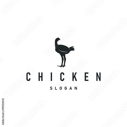 livestock design logo chicken farm simple minimalist silhouette for restaurant chicken