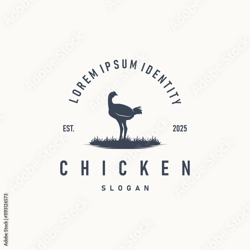 livestock design logo chicken farm simple minimalist silhouette for restaurant chicken