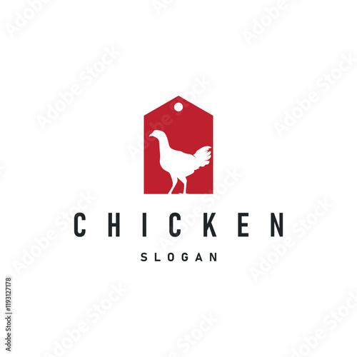 livestock design logo chicken farm simple minimalist silhouette for restaurant chicken