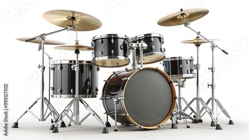 drum kit isolated on white background