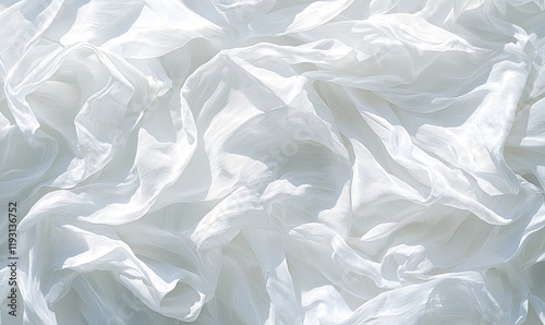 Wallpaper Mural White silk fabric texture background, flowing drapery, soft folds, elegant design element Torontodigital.ca