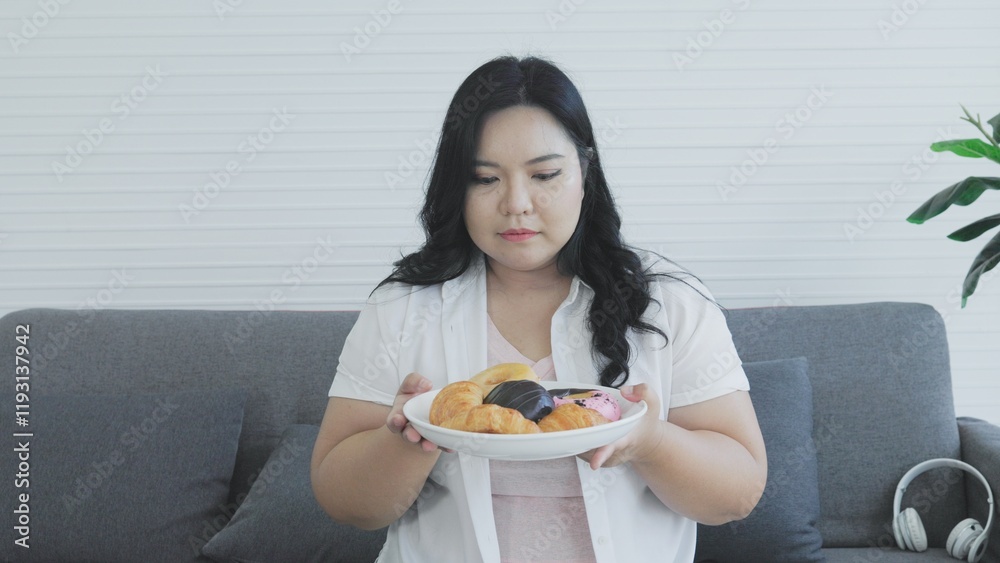 chubby woman eating donuts chubby woman eating donuts