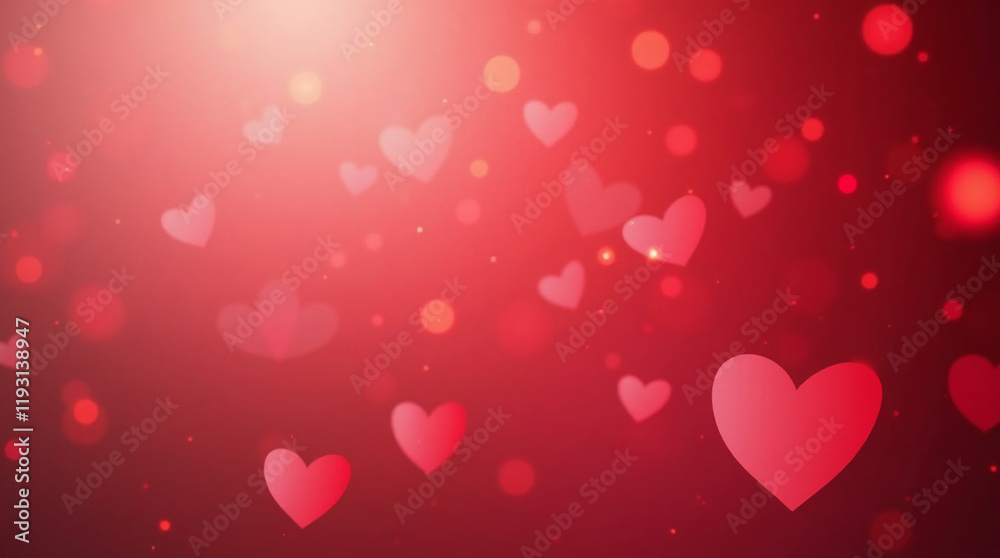 Romantic Valentine's Day Background with Soft Bokeh Lights Romantic Valentine's Day Background with Soft Bokeh Lights