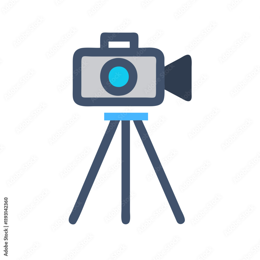 Camera On Tripod Icon Camera On Tripod Icon