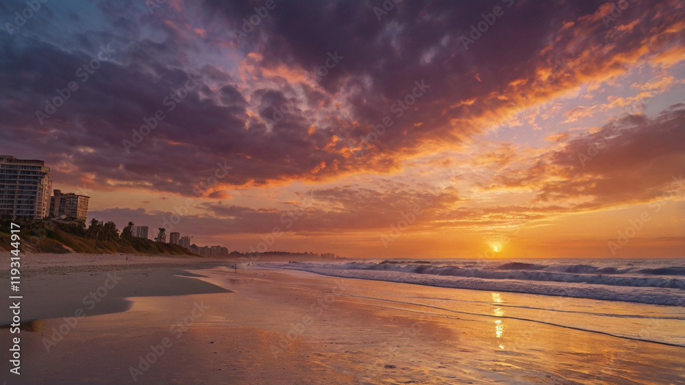 Obraz premium sunset on the beach