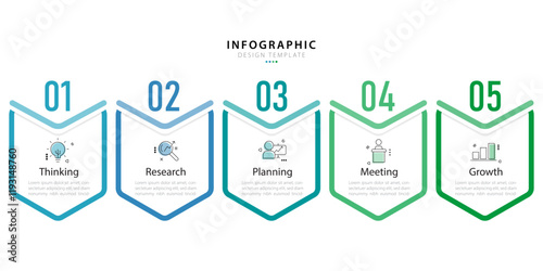 Timeline Creator infographic template. 5 Step timeline journey, calendar Flat simple infographics design template. presentation graph. Business concept with 5 options, gantt vector illustration.