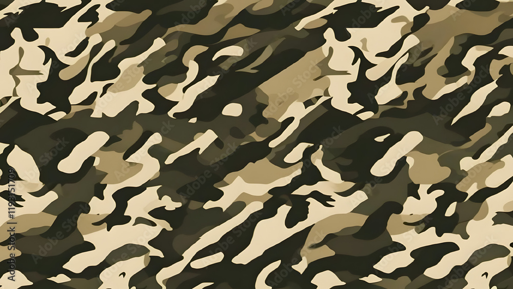 Naklejka premium camouflage, light background, khaki color, stylish army print