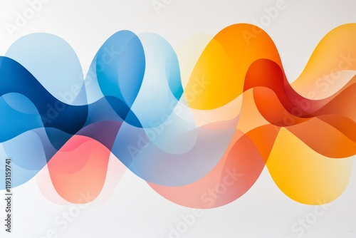 A minimalist drawing of multiple vuvuzelas arranged in a fan-like pattern, using bold, solid colors on a crisp white background photo