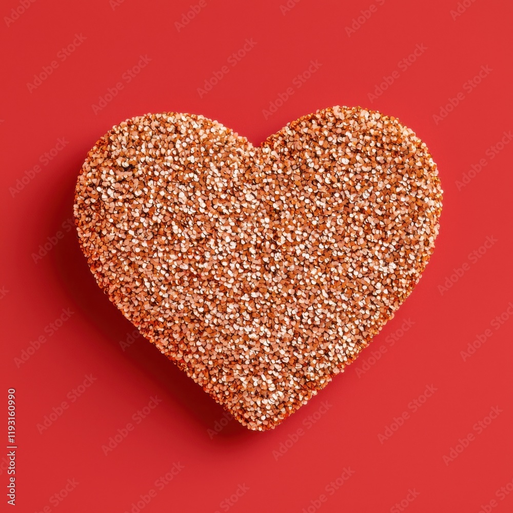 A sparkling heart-shaped decoration on a vibrant red background, symbolizing love and affection. A sparkling heart-shaped decoration on a vibrant red background, symbolizing love and affection.