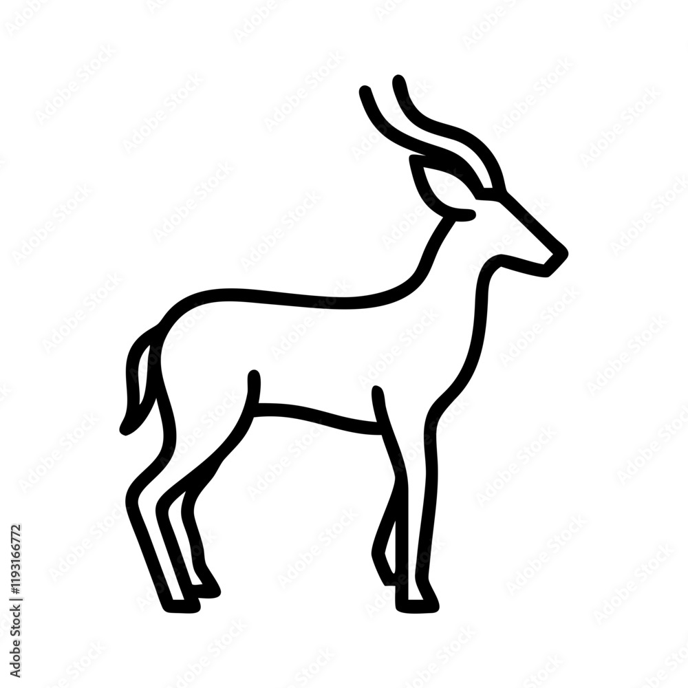 gazelle icon, gazelle line art - simple line art of gazelle, perfect for gazelle logos and icons and themed design gazelle icon, gazelle line art - simple line art of gazelle, perfect for gazelle logos and icons and themed design