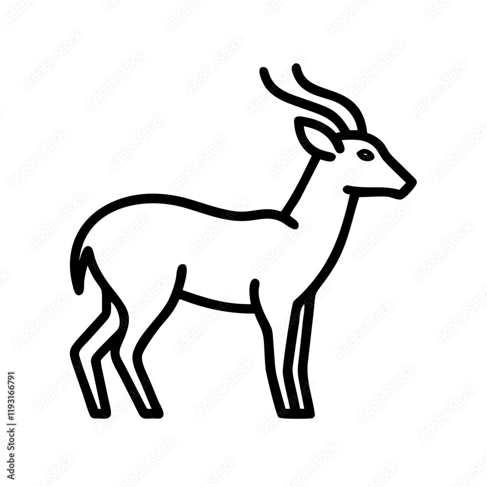 gazelle icon, gazelle line art - simple line art of gazelle, perfect for gazelle logos and icons and themed design gazelle icon, gazelle line art - simple line art of gazelle, perfect for gazelle logos and icons and themed design