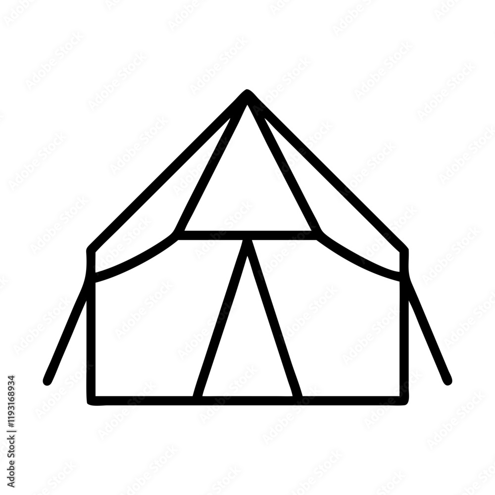 safari tent icon, safari tent line art - simple line art of safari tent, perfect for safari tent logos and icons and themed design safari tent icon, safari tent line art - simple line art of safari tent, perfect for safari tent logos and icons and themed design