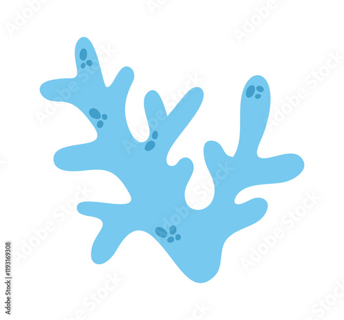 Blue aquatic coral plant branch