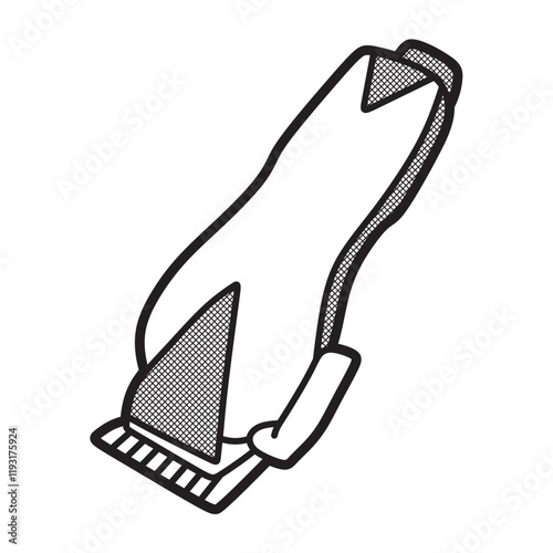 black and white line art vector image general hair clipper
