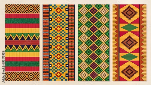 Vibrant African-Inspired Textile Designs for Print and Pattern Projects photo