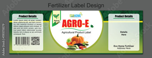 Agricultural label design Agriculture Packaging label design for product line bottle