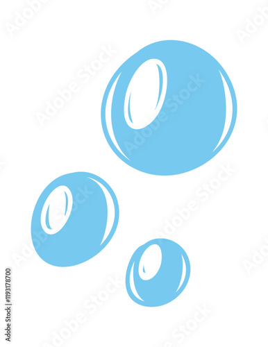 Sparse dripped water floating bubbles