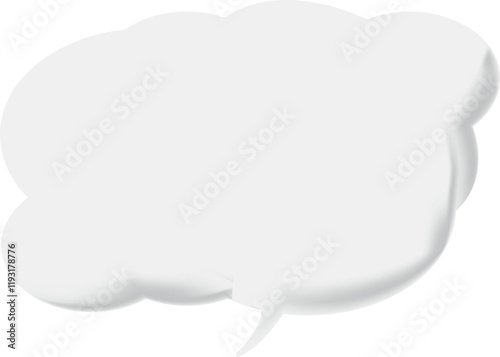 The speech bubble is voluminous.