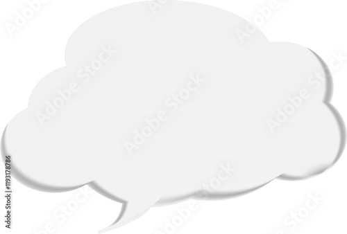 The speech bubble is voluminous.