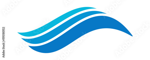 Water wave symbol surge stream