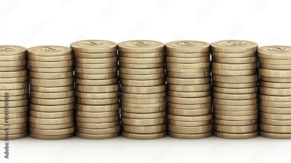 A collection of gold coins is neatly arranged in rows, reflecting their shiny surfaces and symbolizing wealth. This display exudes a sense of prosperity A collection of gold coins is neatly arranged in rows, reflecting their shiny surfaces and symbolizing wealth. This display exudes a sense of prosperity