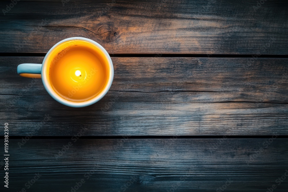 Photo of a cup with mulled wine on a dark wooden background, top view Photo of a cup with mulled wine on a dark wooden background, top view