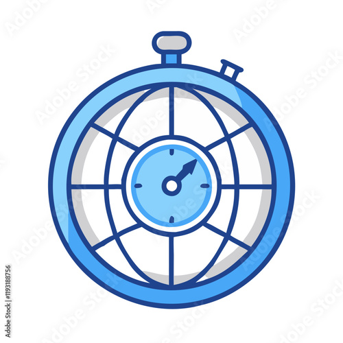 Globe-shaped clock symbolizing global timekeeping
