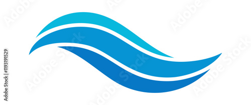 Wave logo natural print design