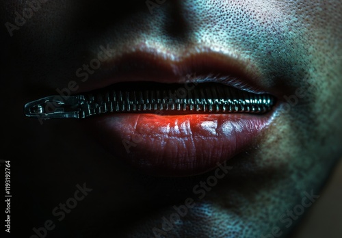 The Silenced Lips: A Metaphorical Exploration of Censorship and Secrecy