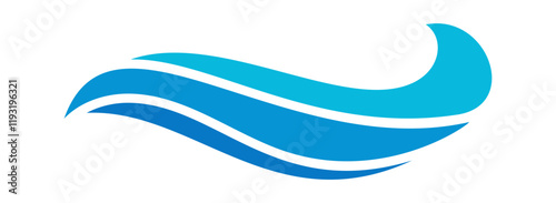 Water stream wave decorative design