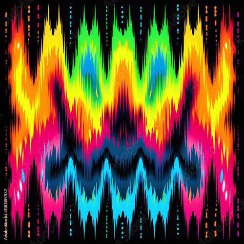 Abstract colorful sound wave background wallpaper.