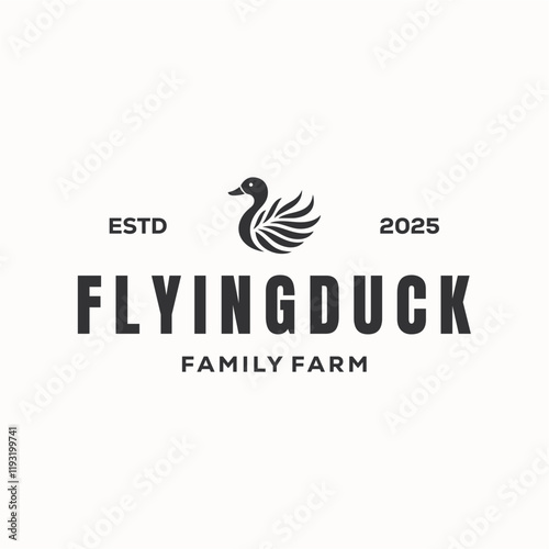 simple duck logo design